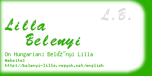 lilla belenyi business card